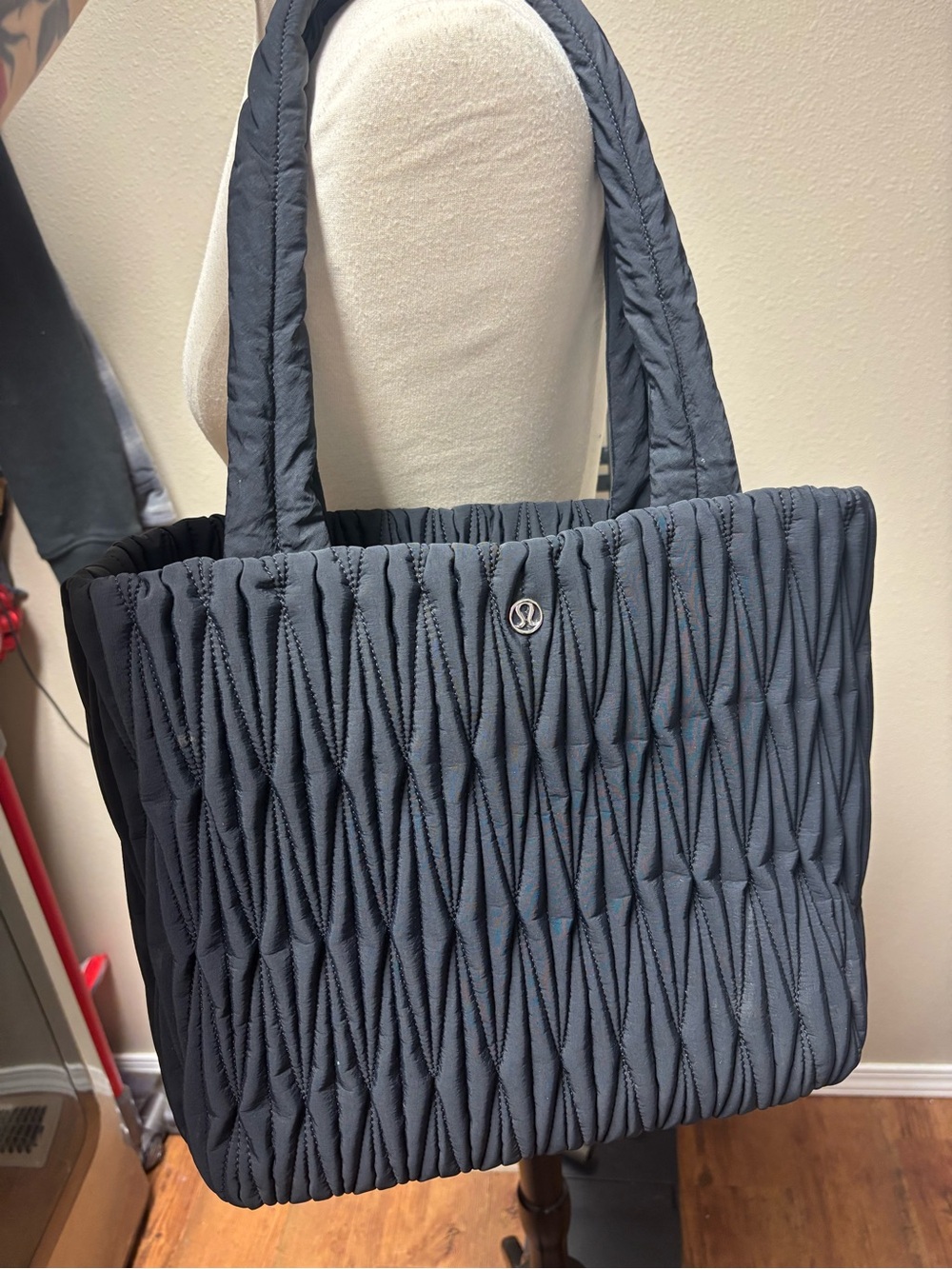 Lululemon Quilted Black Tote Bag